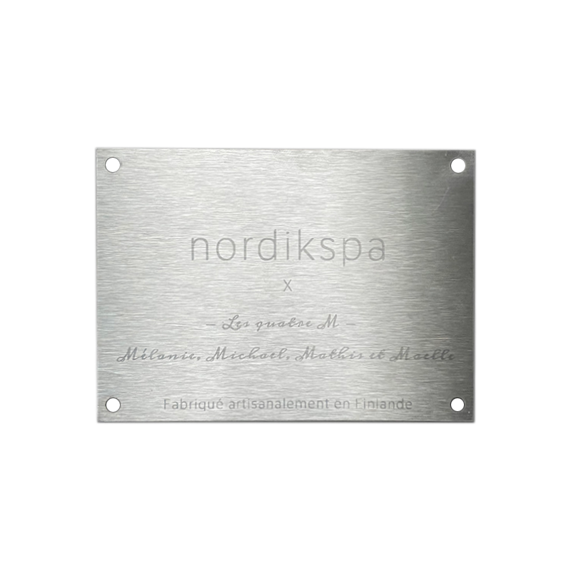 Plaque personnalisée gravée - Nordik-spa